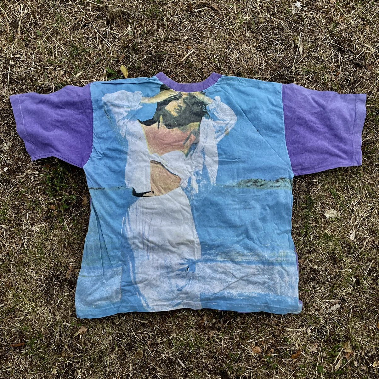 Vintage Vintage 90s Sun Faded Graphic Tee Streetwear Goddess Print X Size US XL / EU 56 / 4 - 1 Thumbnail
