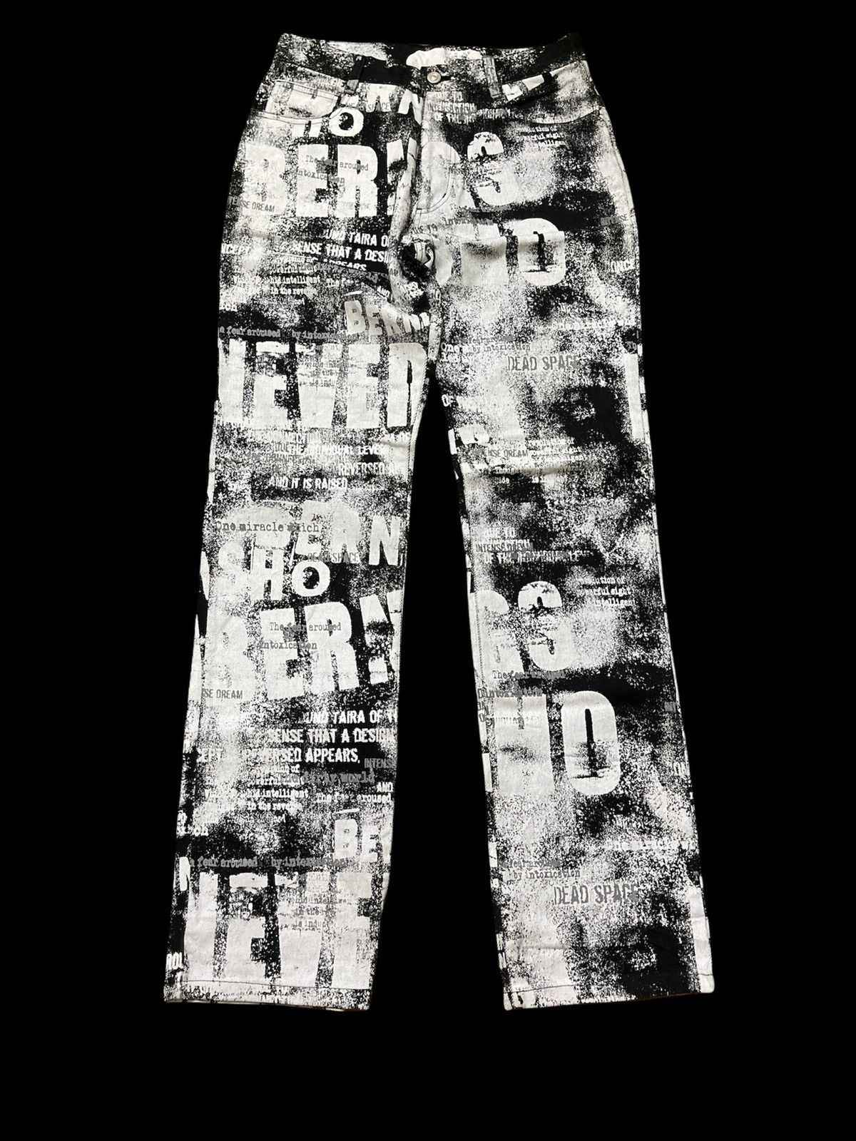 💥Very Rare💥Bernings All Over Print Denim Pants
