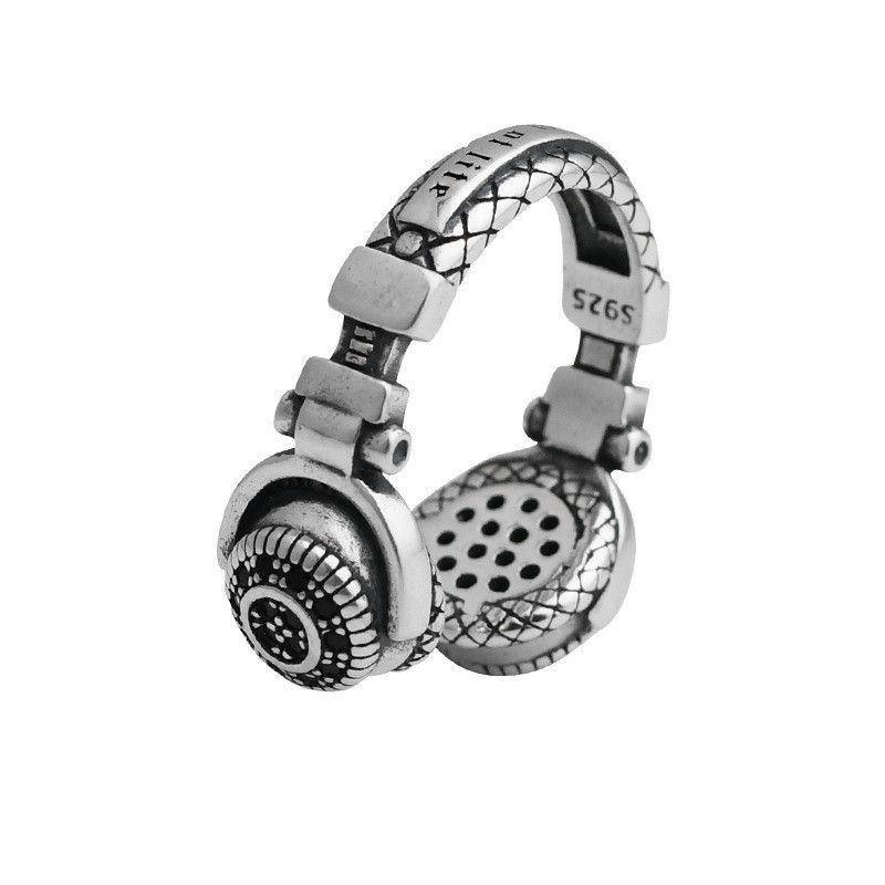 Jewelry Vintage Earphone Adjustable Ring Size ONE SIZE - 1 Thumbnail