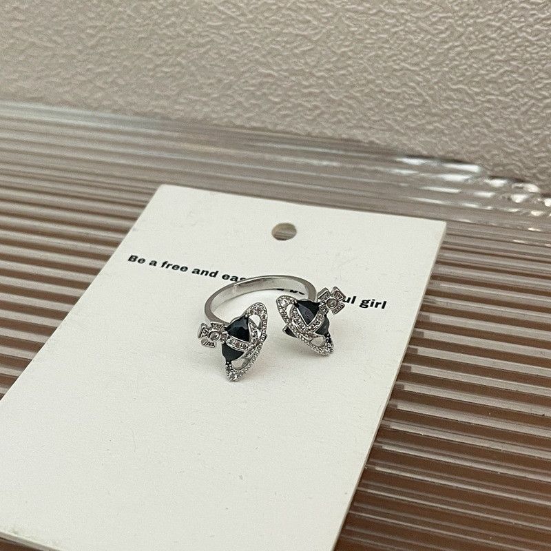 Jewelry Double Planet Finger Rings Size ONE SIZE - 2 Thumbnail