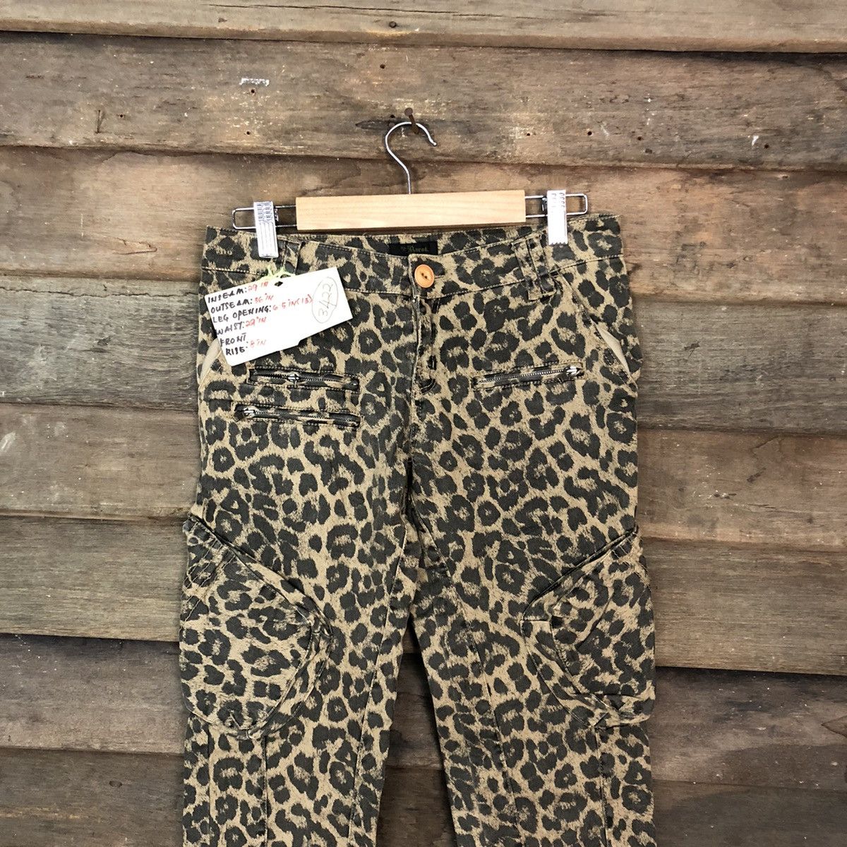 Japanese Brand DL Barak cheetah leopard Multipocket art Cargo Pants #3422 Size US 28 / EU 44 - 2 Thumbnail