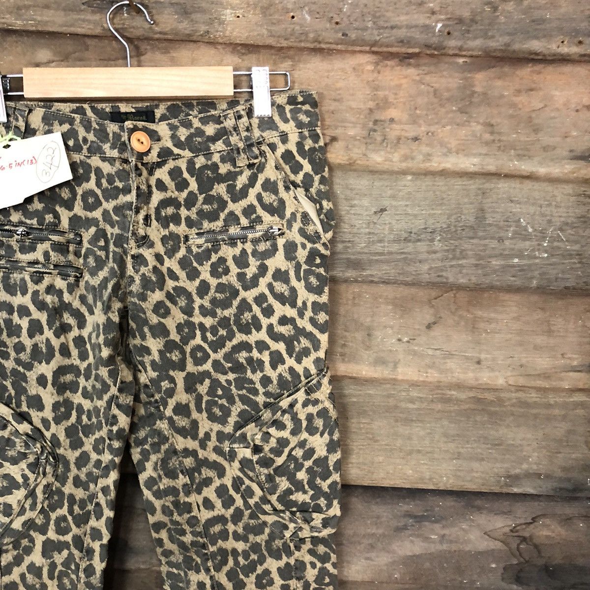 Japanese Brand DL Barak cheetah leopard Multipocket art Cargo Pants #3422 Size US 28 / EU 44 - 5 Thumbnail