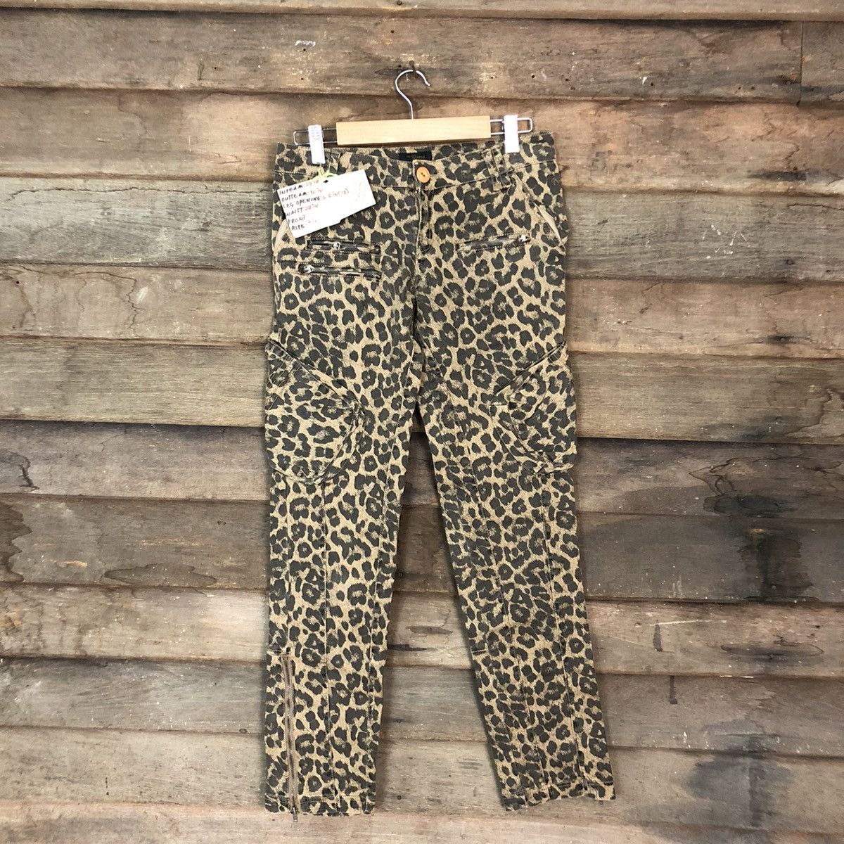 Japanese Brand DL Barak cheetah leopard Multipocket art Cargo Pants #3422 Size US 28 / EU 44 - 1 Thumbnail