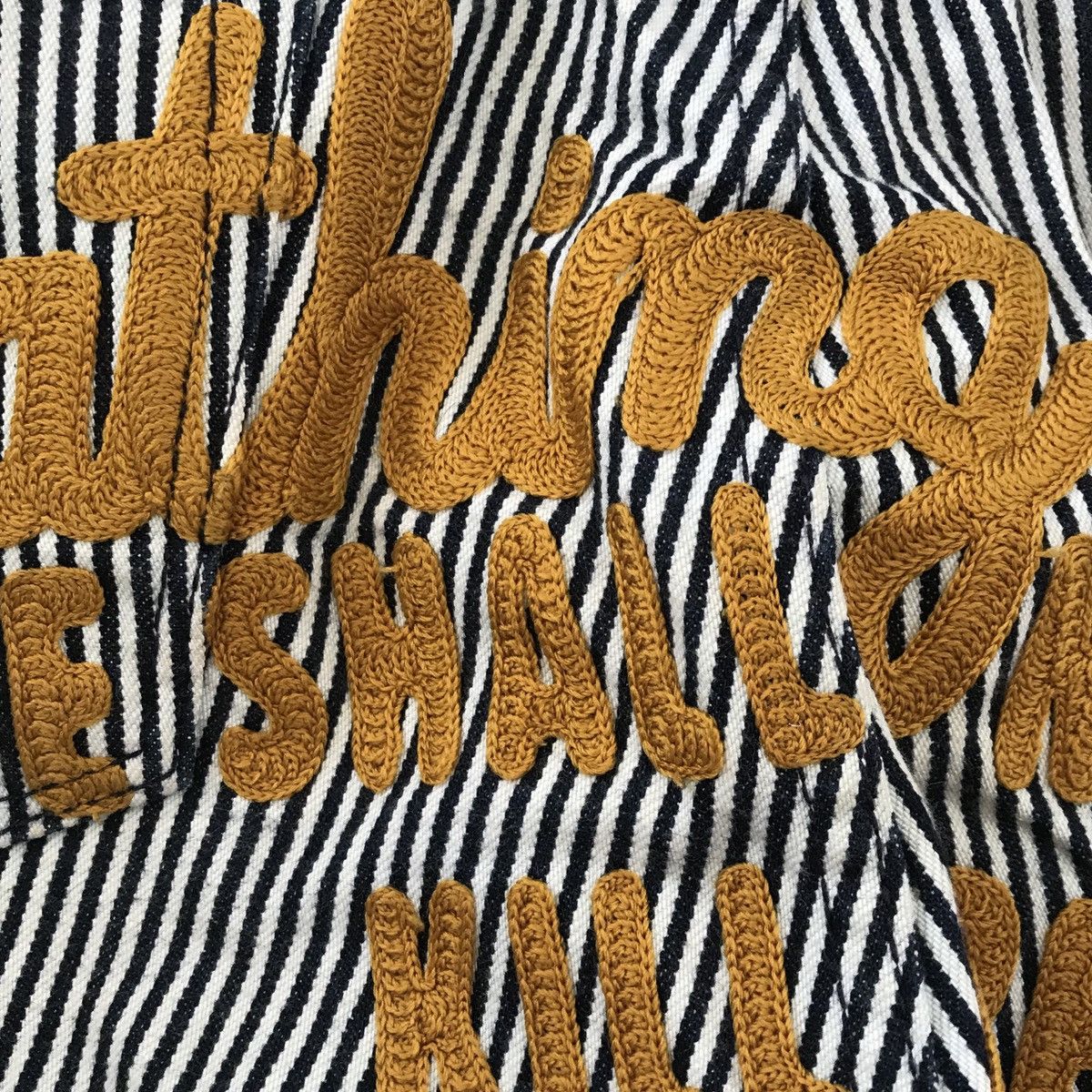 Bape Hickory Stripe Embroidered Denim Shorts Size US 32 / EU 48 - 5 Thumbnail