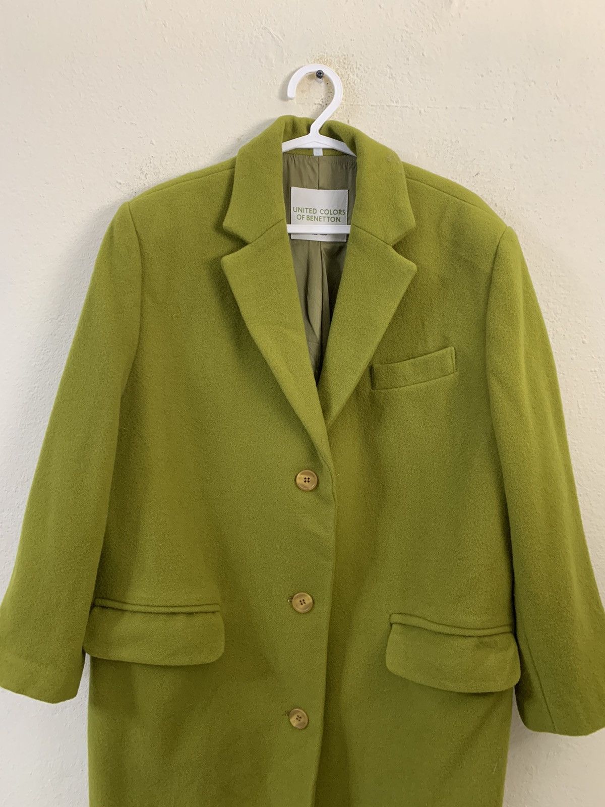 United Colors Of Benetton United Colors Of Benetton Wool Coat Size L / US 10 / IT 46 - 3 Thumbnail