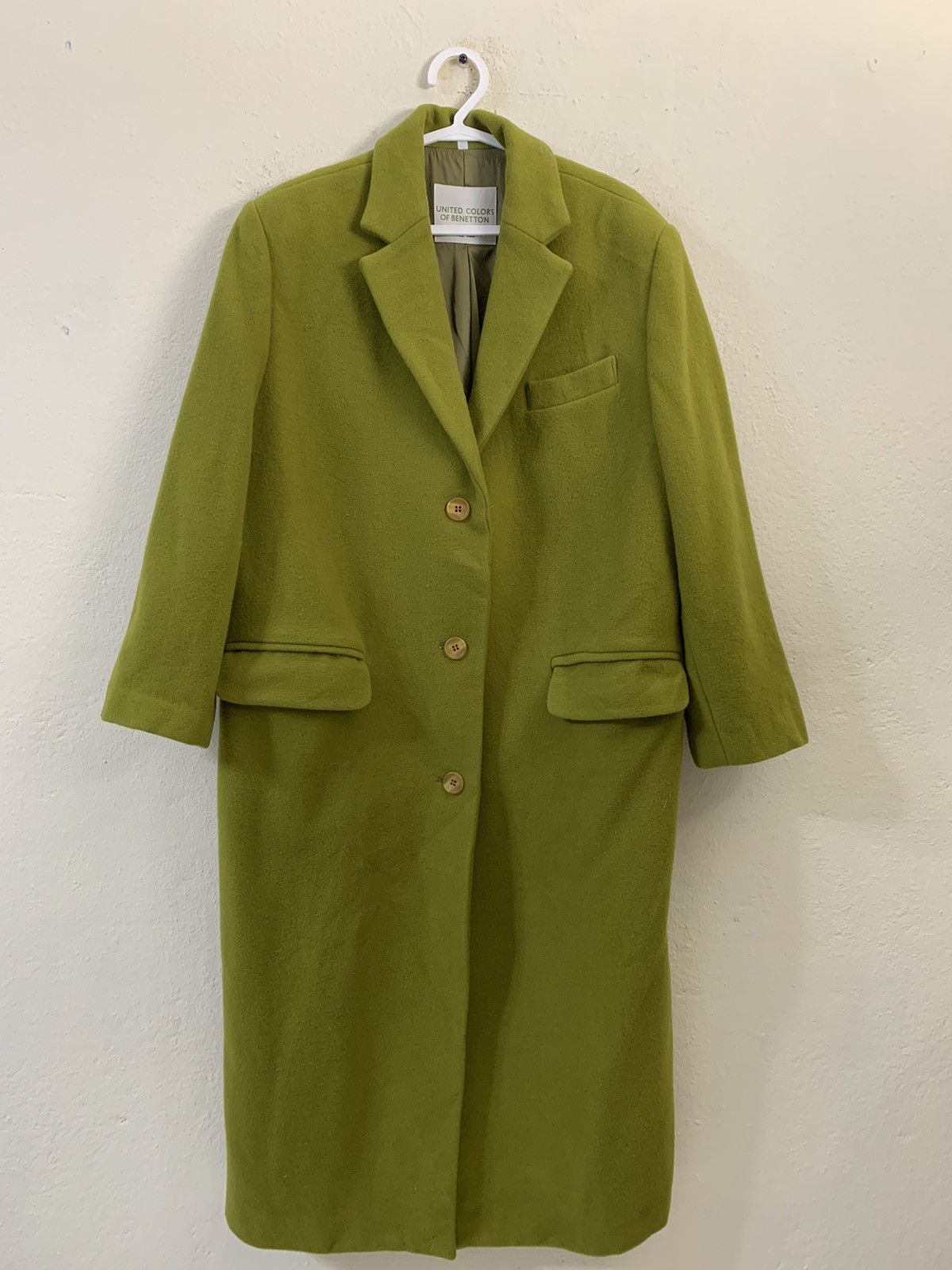 United Colors Of Benetton United Colors Of Benetton Wool Coat Size L / US 10 / IT 46 - 1 Thumbnail