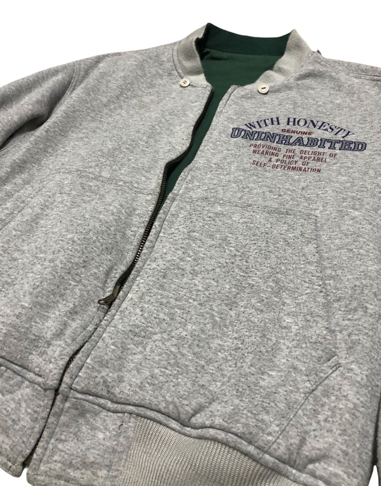 Vintage Vintage One Quarter Reversible Bomber Jacket Size US M / EU 48-50 / 2 - 15 Thumbnail