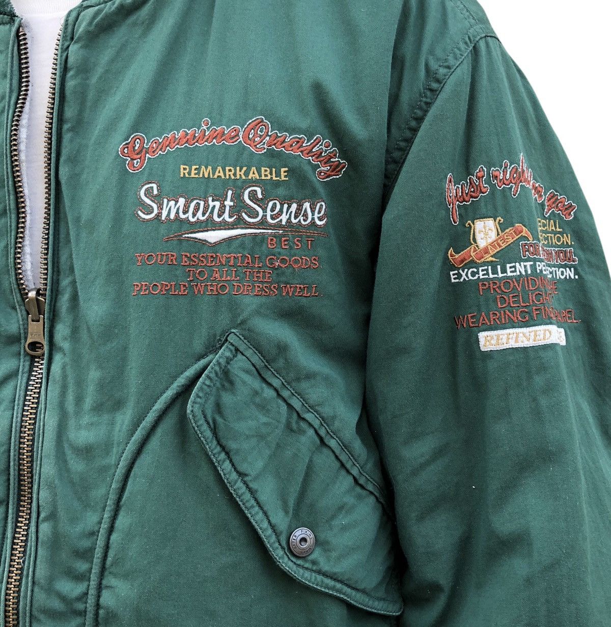 Vintage Vintage One Quarter Reversible Bomber Jacket Size US M / EU 48-50 / 2 - 4 Thumbnail