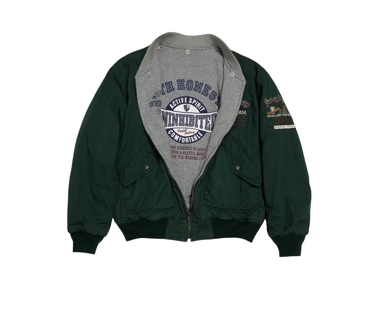 Vintage Vintage One Quarter Reversible Bomber Jacket Size US M / EU 48-50 / 2 - 10 Thumbnail