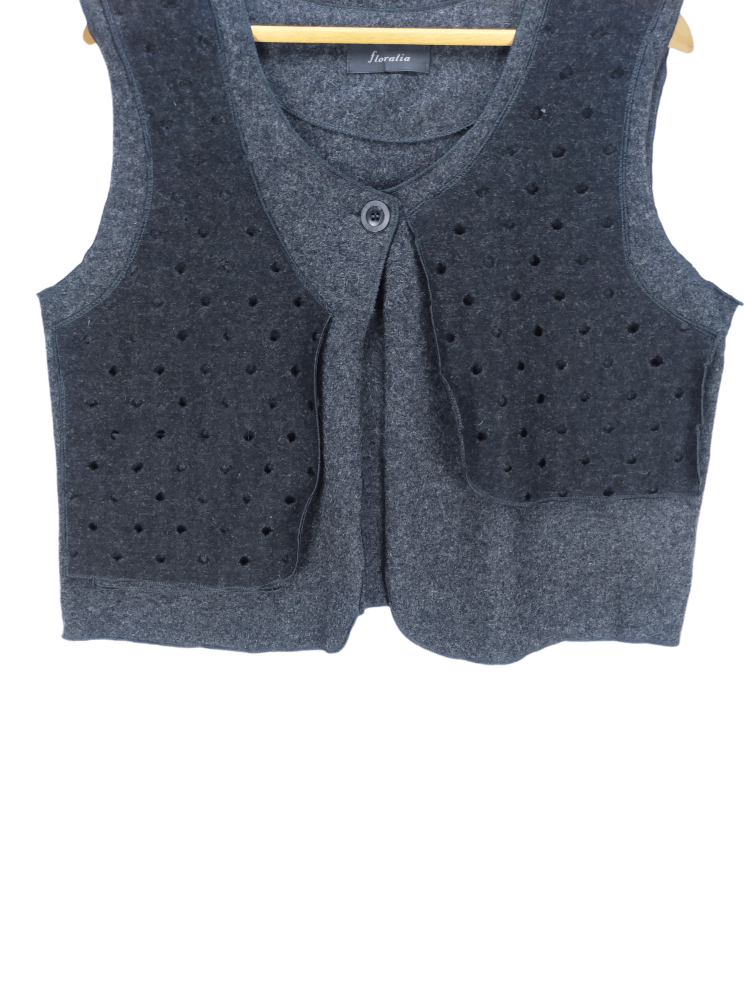 Japanese Brand Steals🔥Vintage Vest Crop Disstressed Style by Floralia Size M / US 6-8 / IT 42-44 - 8 Thumbnail