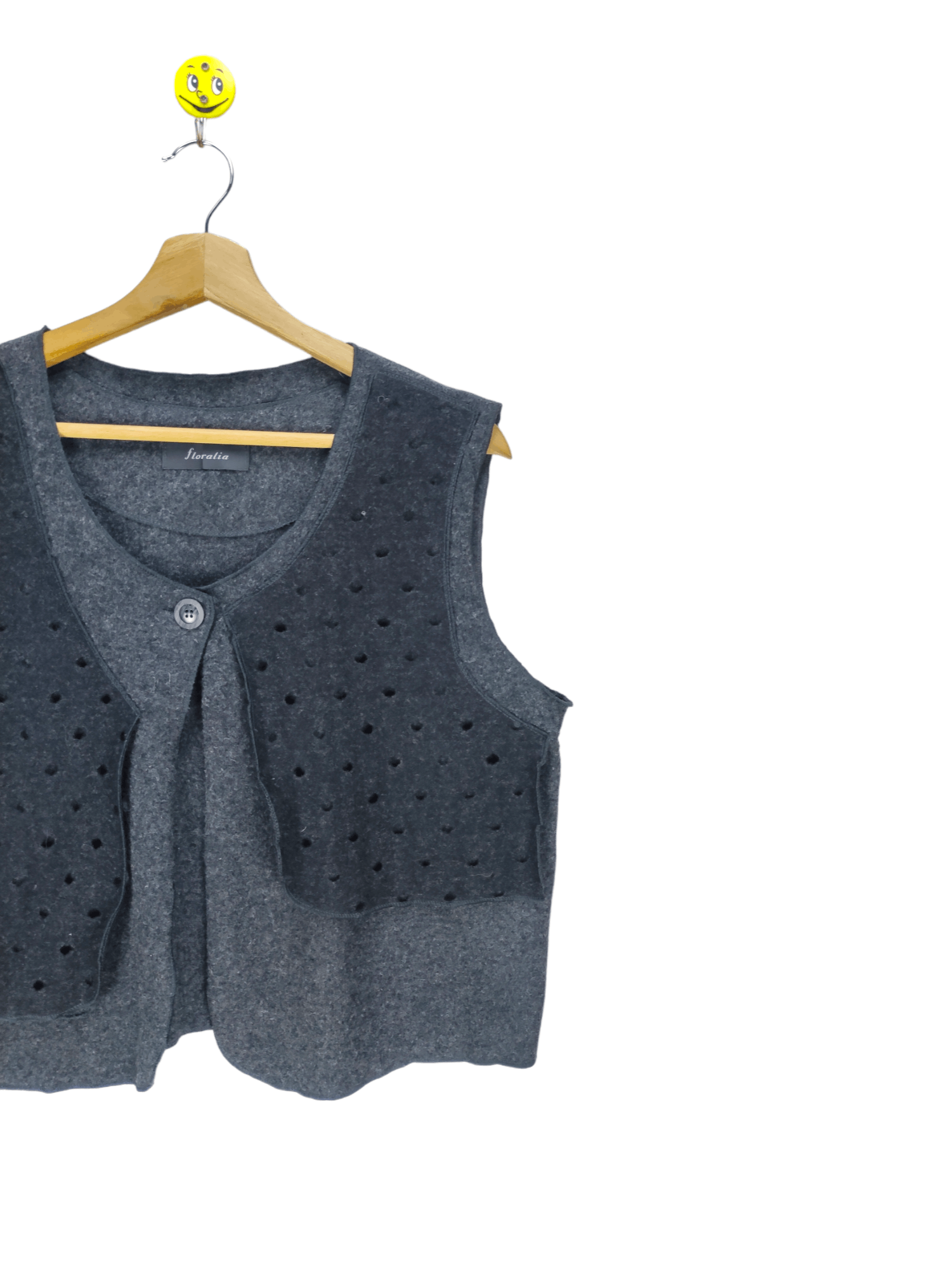 Japanese Brand Steals🔥Vintage Vest Crop Disstressed Style by Floralia Size M / US 6-8 / IT 42-44 - 6 Thumbnail
