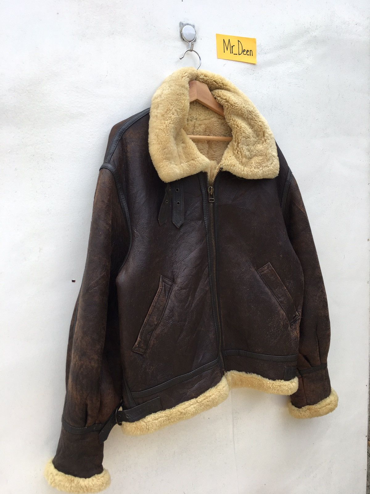 Vintage Vintage Genuine Shearling Brown Sheepskin Leather Jacket Size US L / EU 52-54 / 3 - 2 Thumbnail