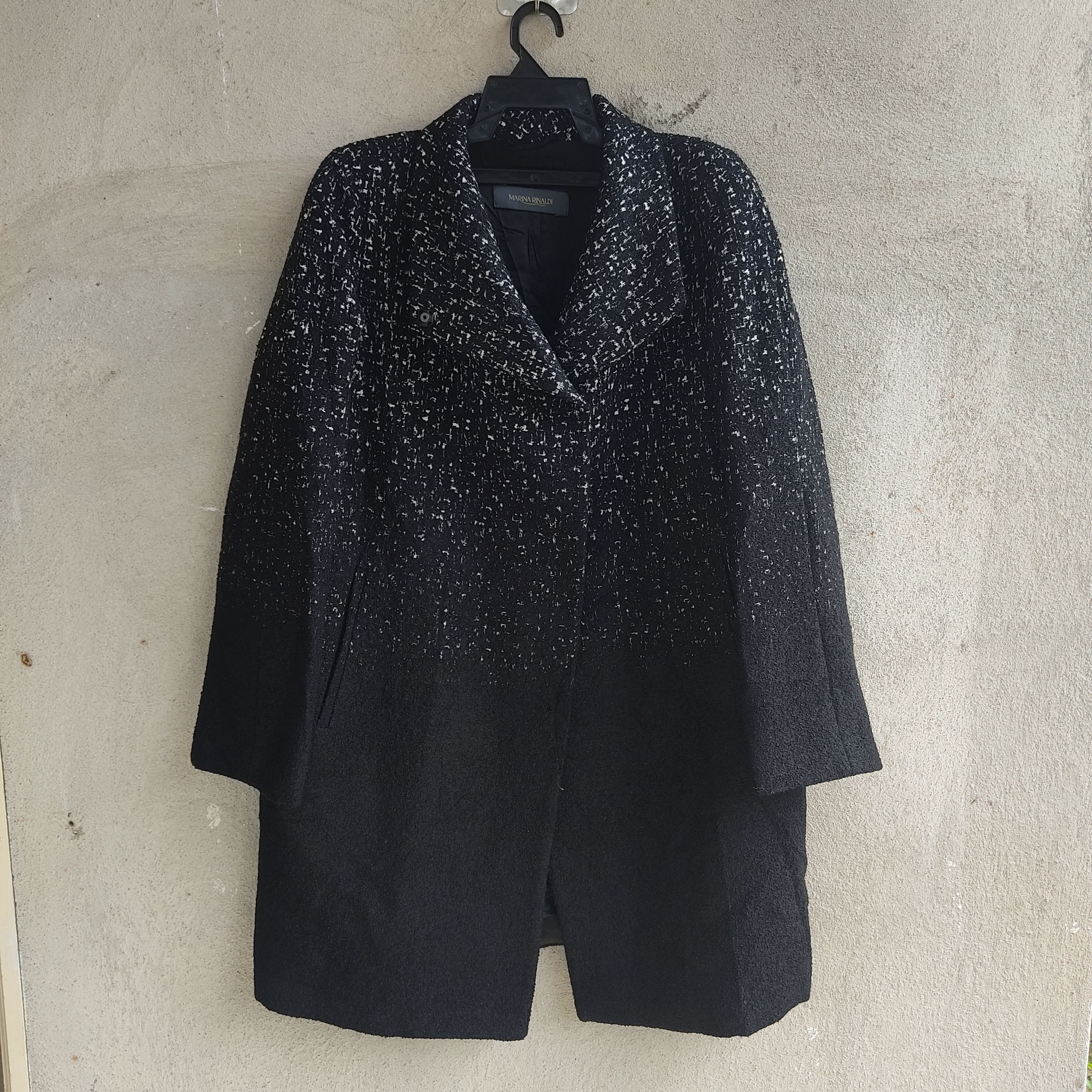 Marina Rinaldi Giaccone Black Long Jacket