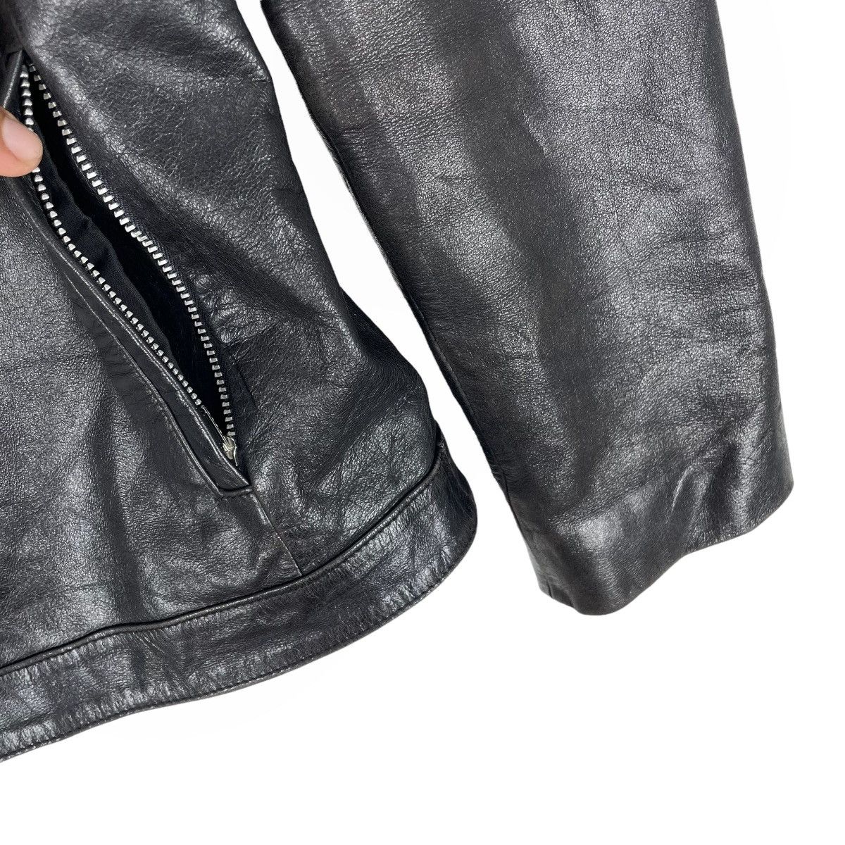 Yohji Yamamoto ⚡️INED JAPAN COWHIDE LEATHER ZIPPER JACKET Size US M / EU 48-50 / 2 - 5 Thumbnail
