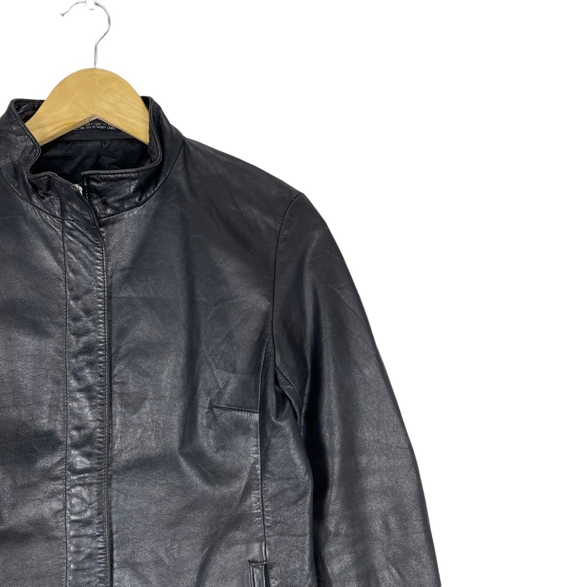 Yohji Yamamoto ⚡️INED JAPAN COWHIDE LEATHER ZIPPER JACKET Size US M / EU 48-50 / 2 - 2 Thumbnail