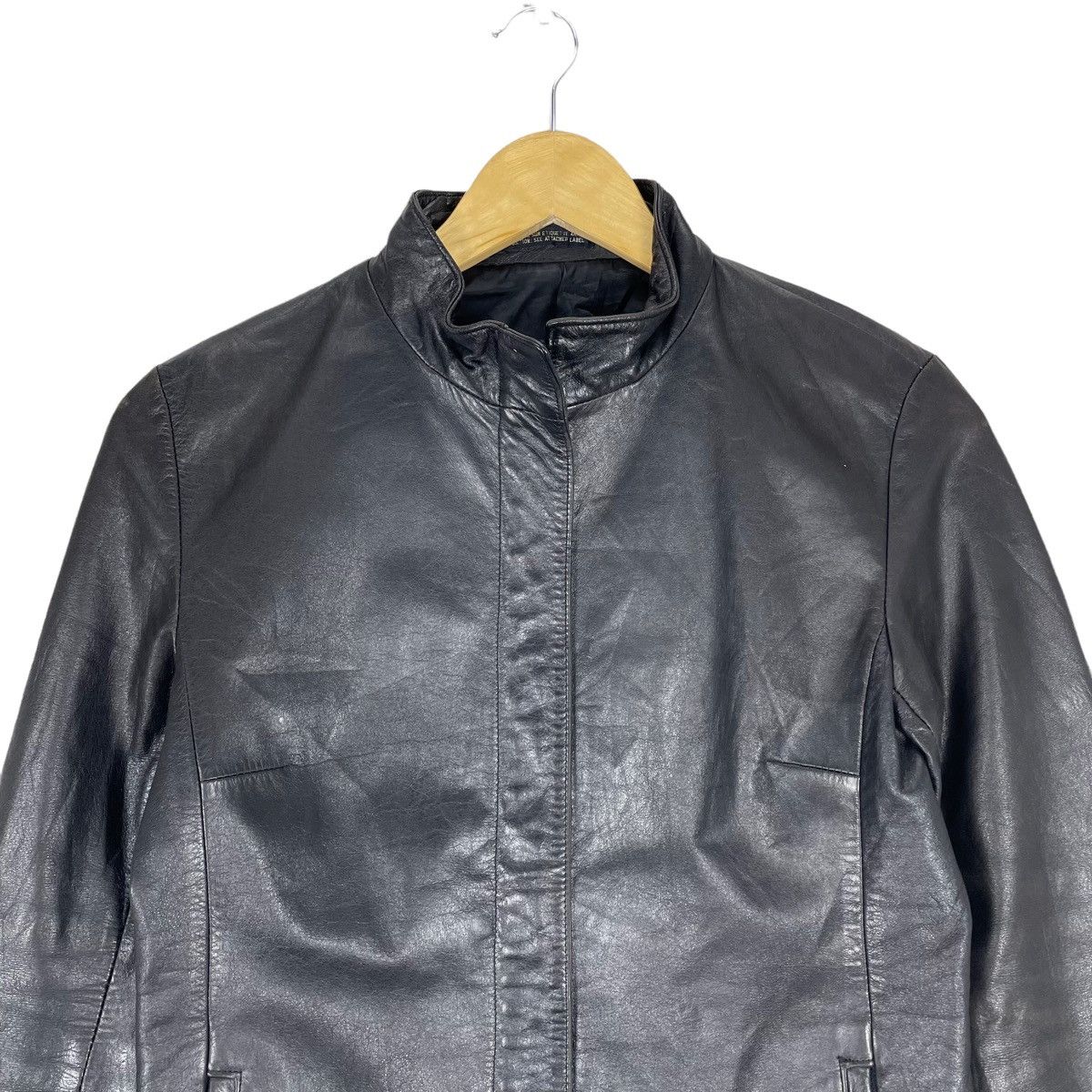 Yohji Yamamoto ⚡️INED JAPAN COWHIDE LEATHER ZIPPER JACKET Size US M / EU 48-50 / 2 - 3 Thumbnail