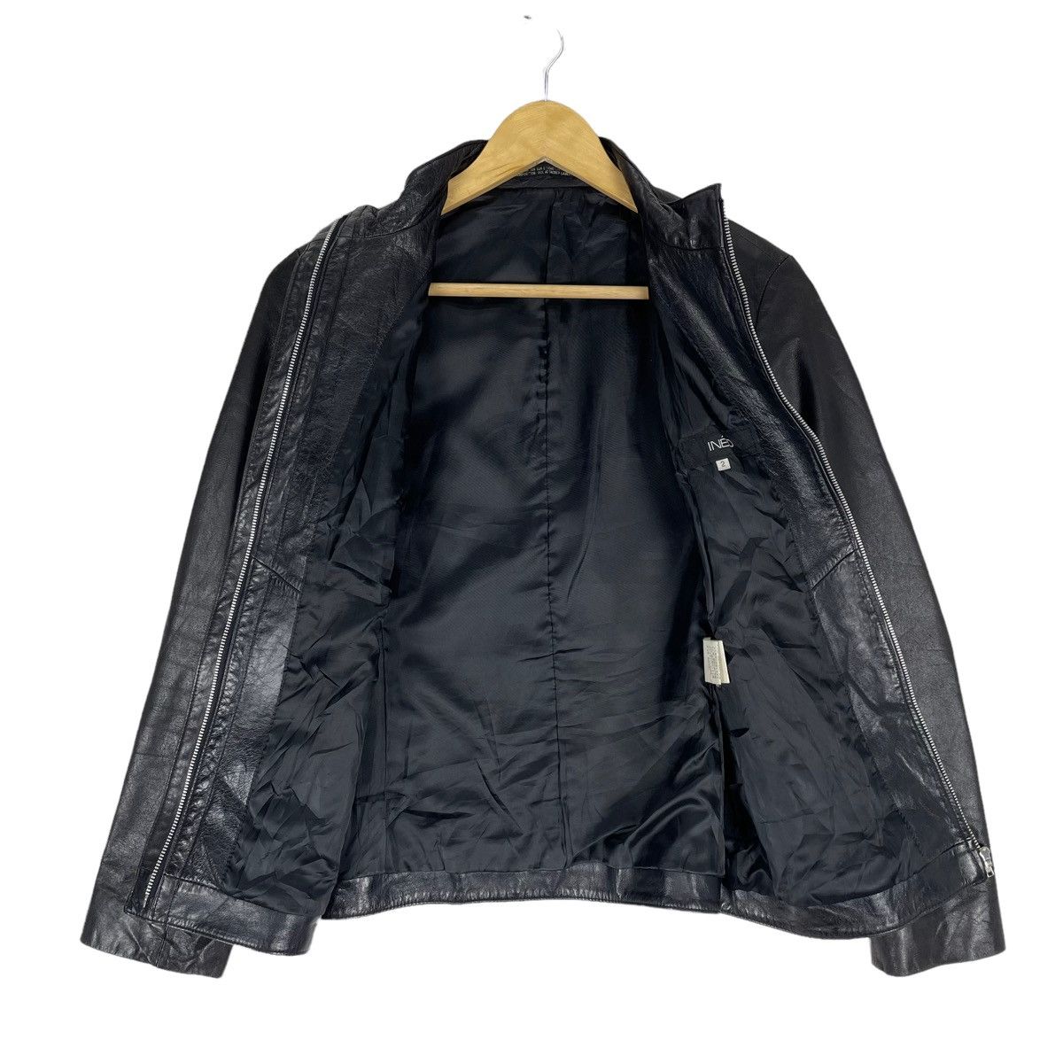 Yohji Yamamoto ⚡️INED JAPAN COWHIDE LEATHER ZIPPER JACKET Size US M / EU 48-50 / 2 - 8 Thumbnail