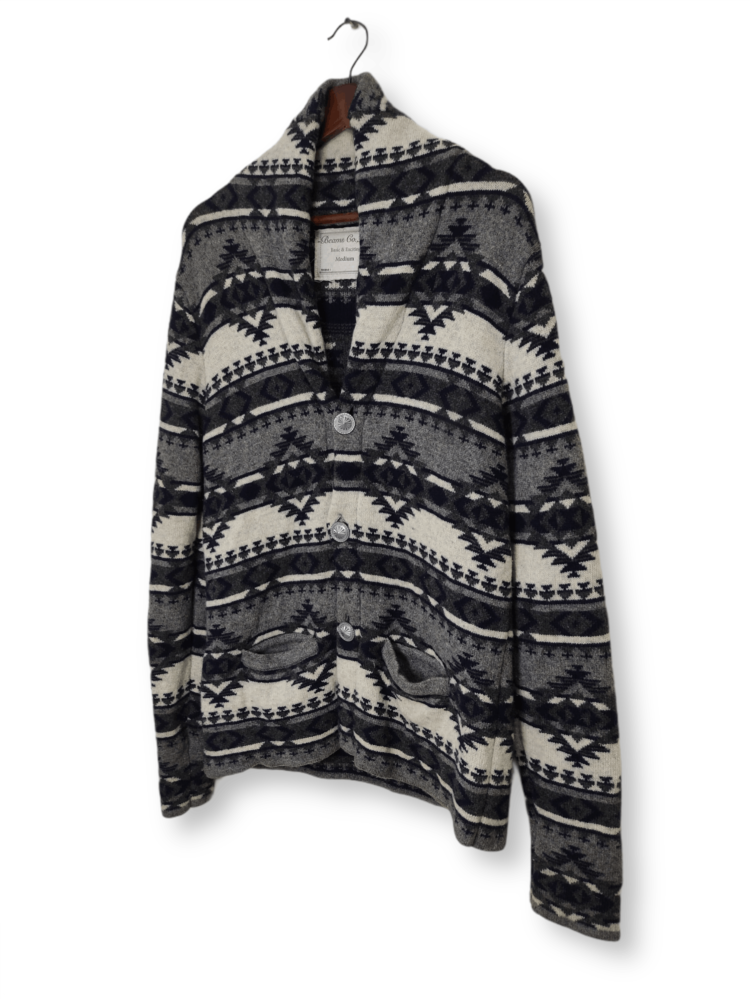 Beams Plus 🔥Rare Vintage Beams NavajoWool Cardigan Size US M / EU 48-50 / 2 - 5 Thumbnail