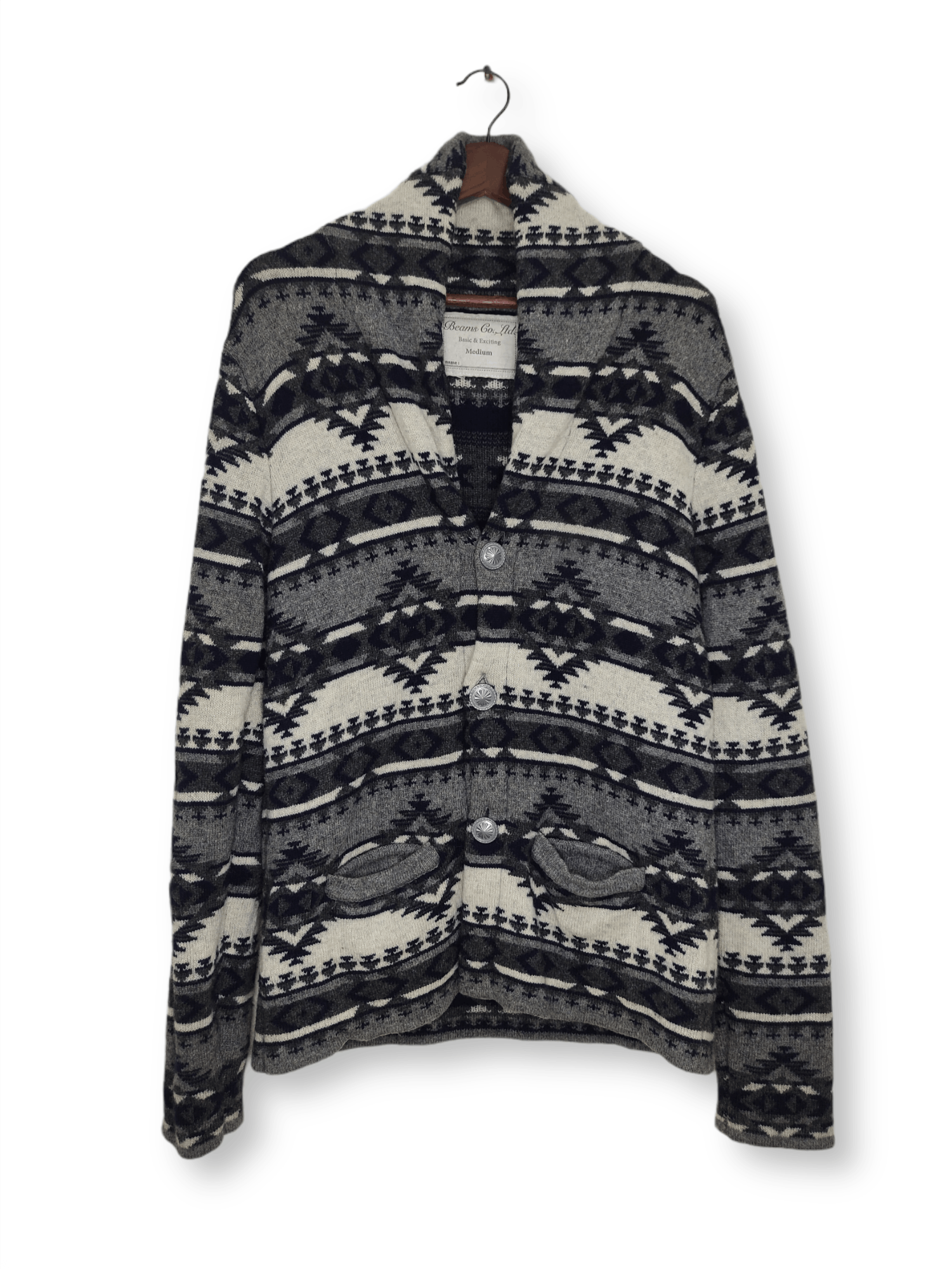Beams Plus 🔥Rare Vintage Beams NavajoWool Cardigan Size US M / EU 48-50 / 2 - 1 Thumbnail