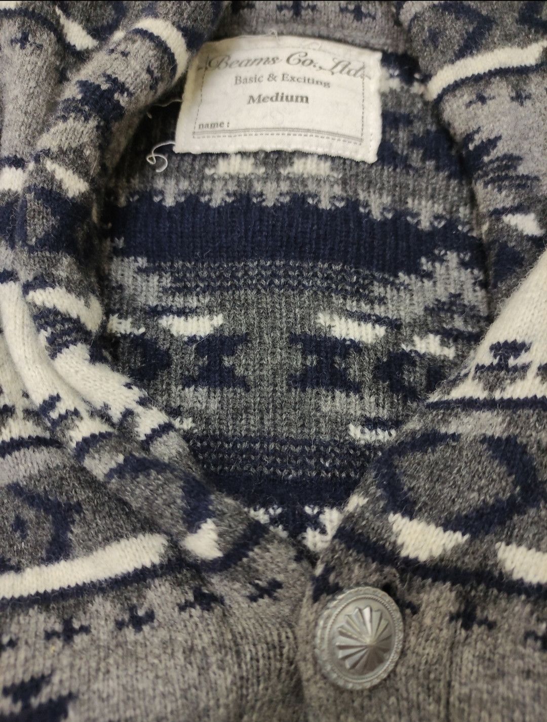 Beams Plus 🔥Rare Vintage Beams NavajoWool Cardigan Size US M / EU 48-50 / 2 - 13 Thumbnail