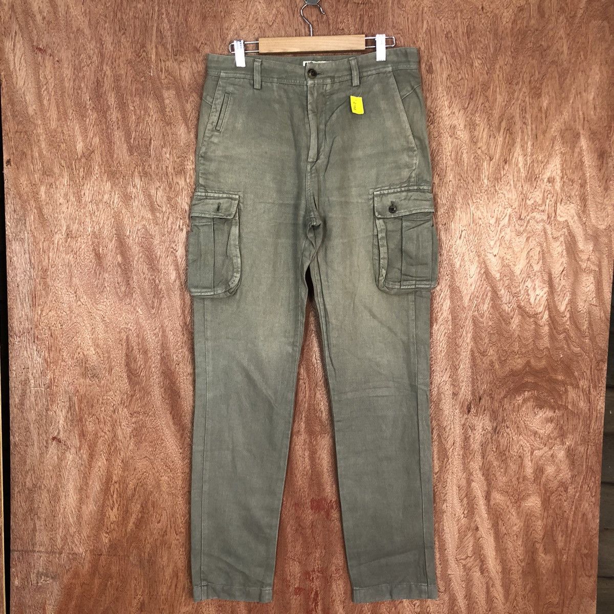 image of Faded Glory Ons Faded Green Multipocket Utility Cargo Pants 2105, Men's (Size 30)