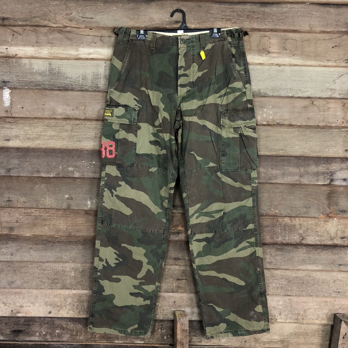 image of Dl Franklin & Marshall Camo Multipocket Cargo Pants 3434 in Green Army, Men's