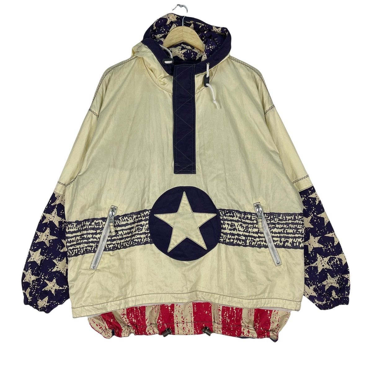 Goldwin 🌟90s GOLDWIN Jet Set Twinkle Half Zip Hoodie Jacket Size US L / EU 52-54 / 3 - 2 Thumbnail