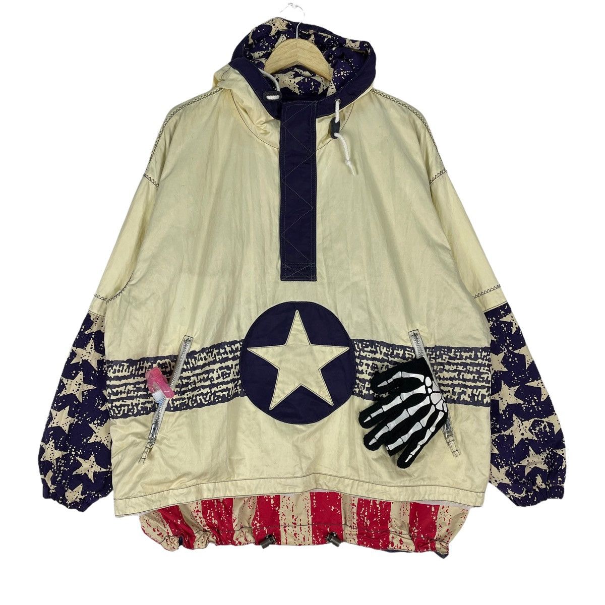 Goldwin 🌟90s GOLDWIN Jet Set Twinkle Half Zip Hoodie Jacket Size US L / EU 52-54 / 3 - 1 Thumbnail