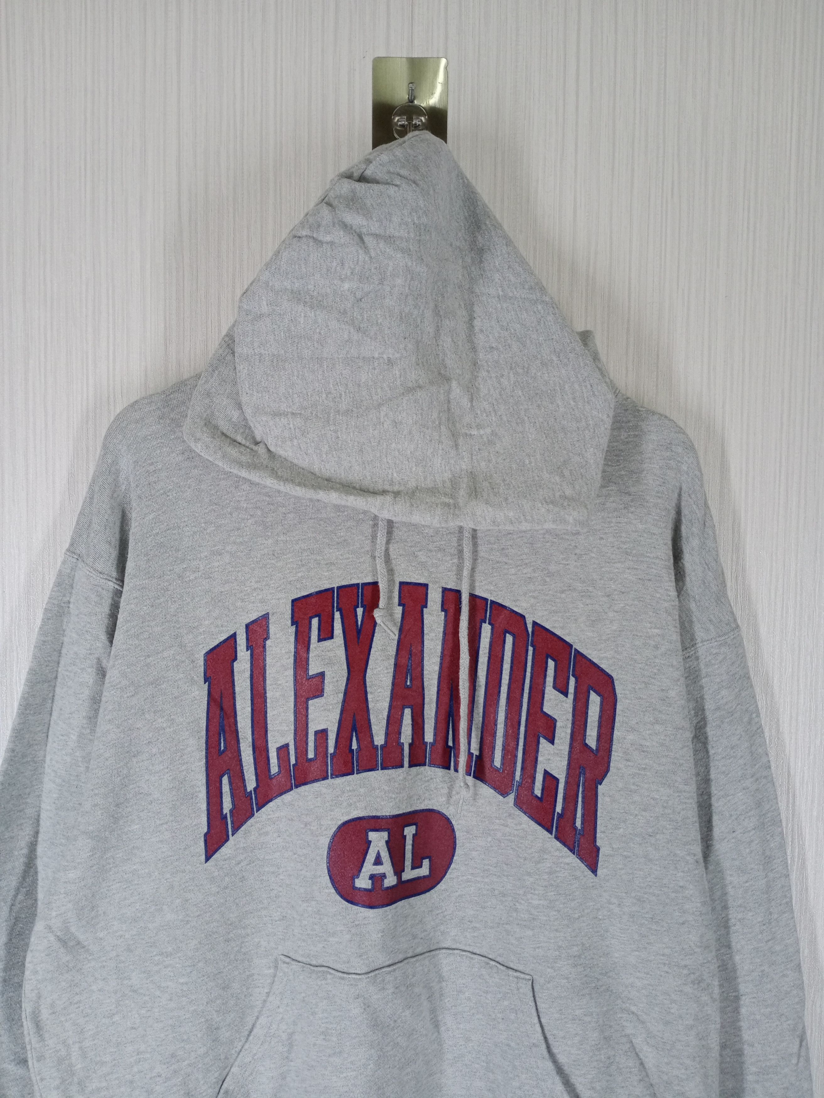 Vintage vintage 90s Alexander Hoodie Big Logo Sweatshirt Size US XL / EU 56 / 4 - 2 Thumbnail