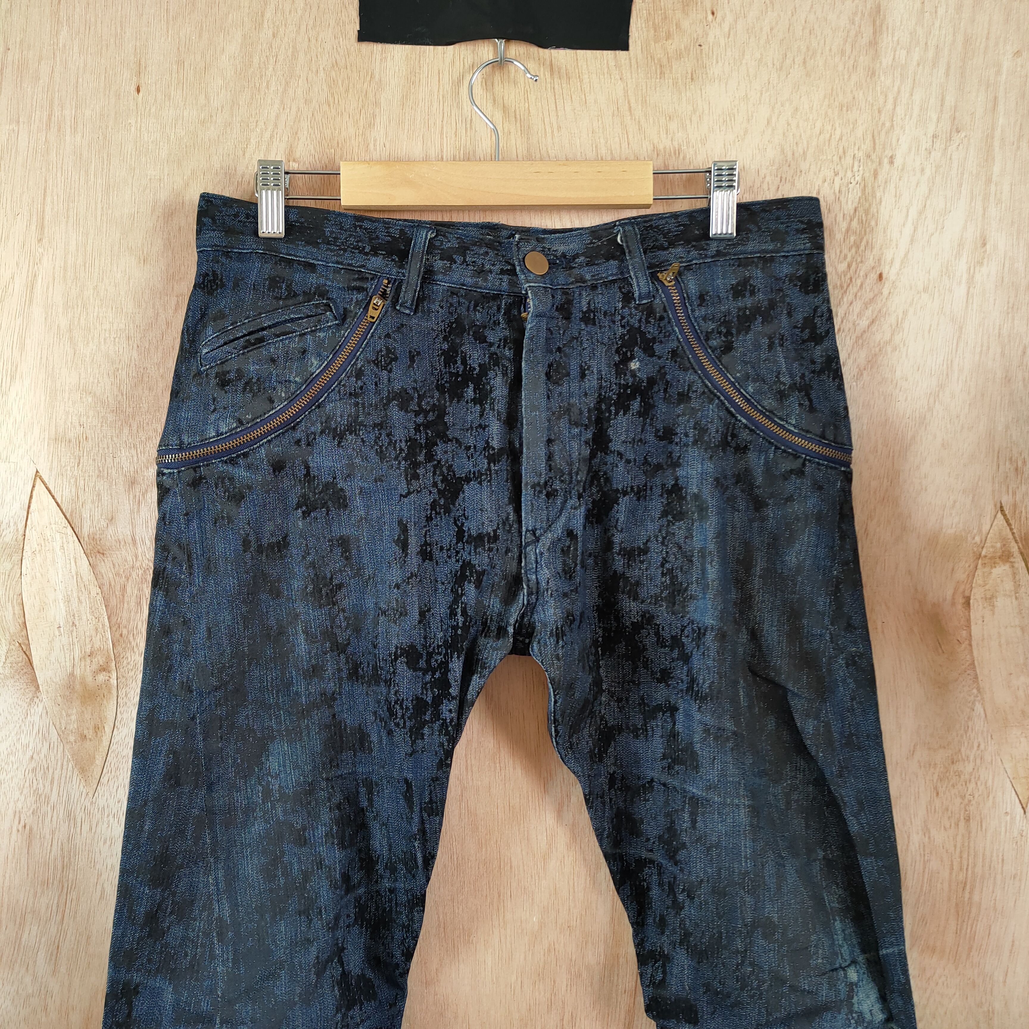 Japanese Brand VINTAGE STOF FADED CURVE LEG ZIPPER PANTS Size US 32 / EU 48 - 2 Thumbnail