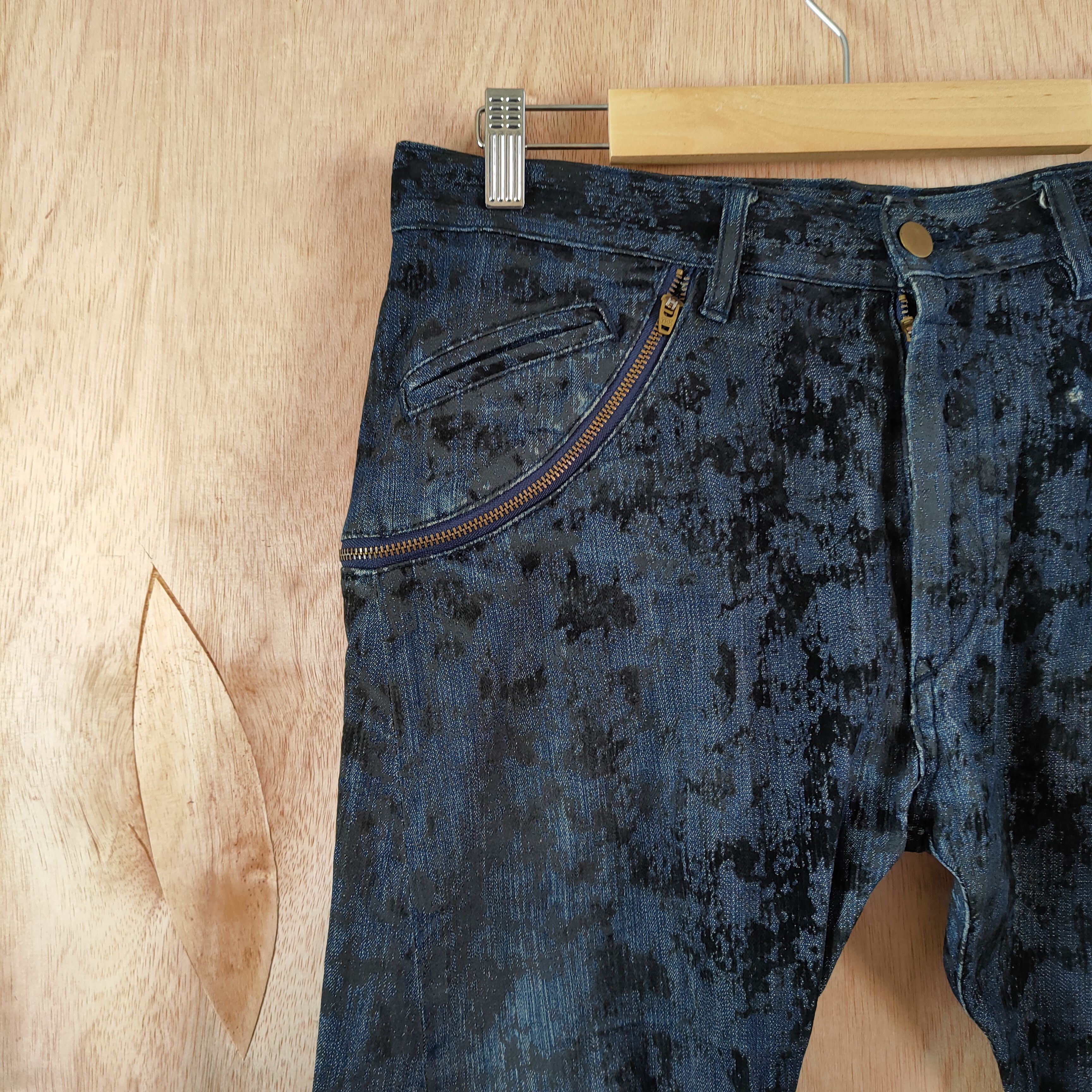 Japanese Brand VINTAGE STOF FADED CURVE LEG ZIPPER PANTS Size US 32 / EU 48 - 6 Thumbnail