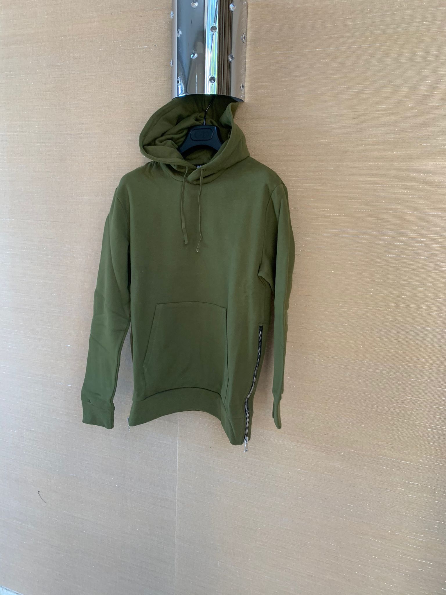 Balmain Side Zip Pullover Hoodie in Dirty Green Size US S / EU 44-46 / 1 - 6 Thumbnail