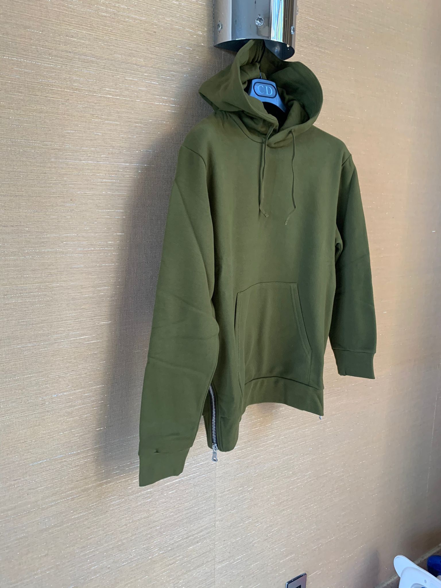 Balmain Side Zip Pullover Hoodie in Dirty Green Size US S / EU 44-46 / 1 - 3 Thumbnail