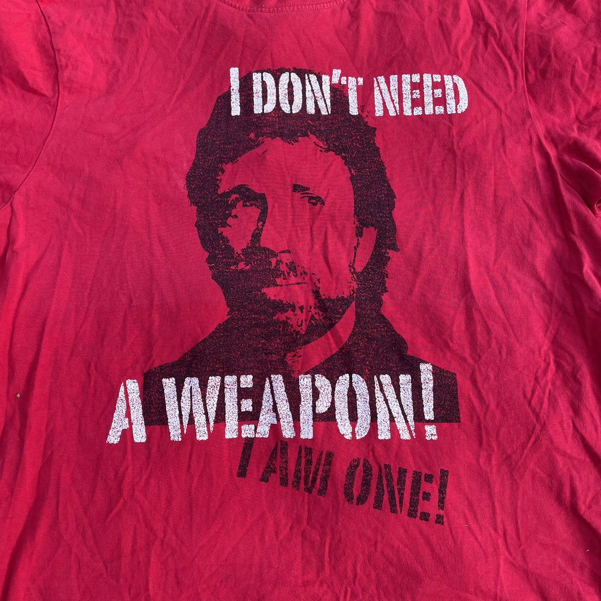 Vintage Vintage Y2K Tee Don Need Weapon Face Art Print M Size US M / EU 48-50 / 2 - 4 Thumbnail