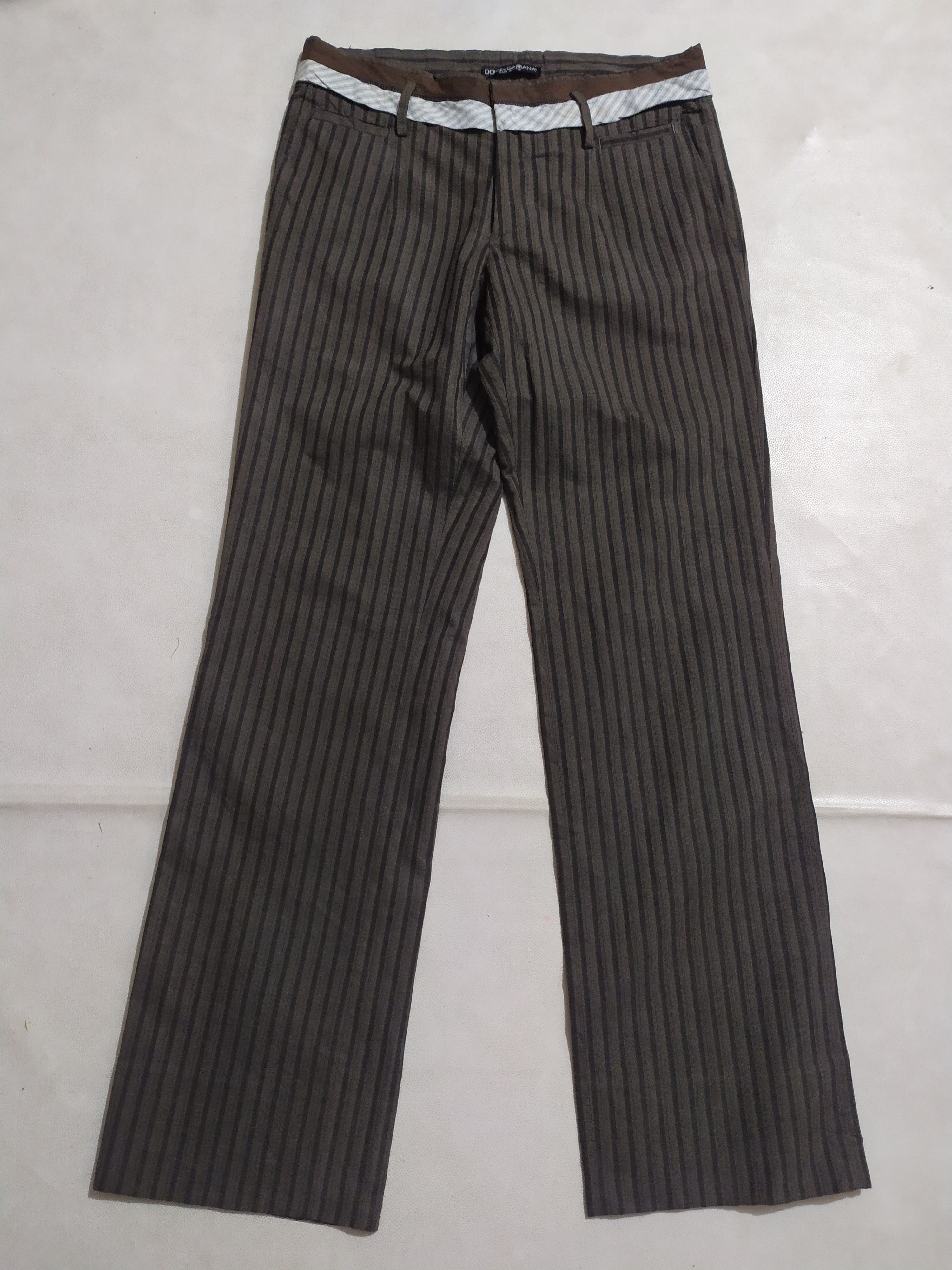 image of Dolce Gabbana Stripe Casual Pants, Men's (Size 30)