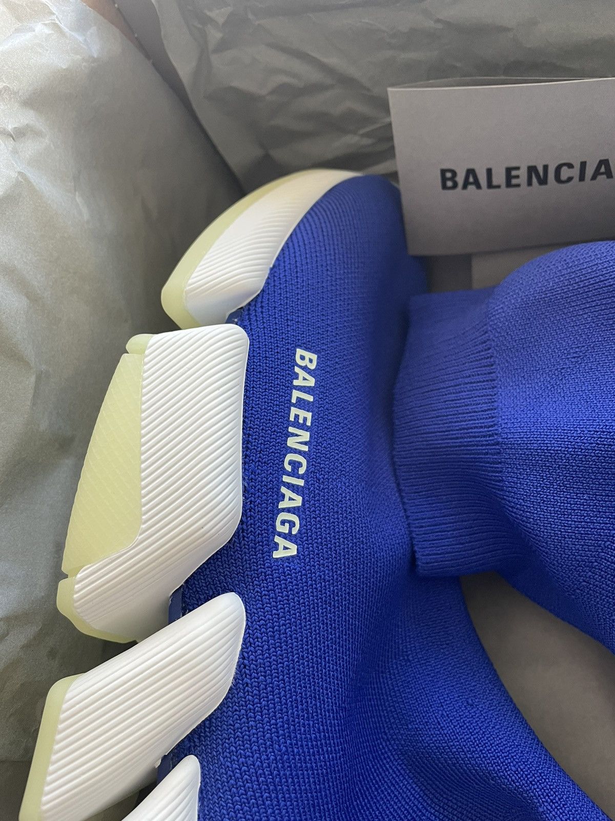 Balenciaga Limited Iconic Rare Super Runway Iconic Logo Sock Sneaker Size US 11 / EU 44 - 12 Thumbnail