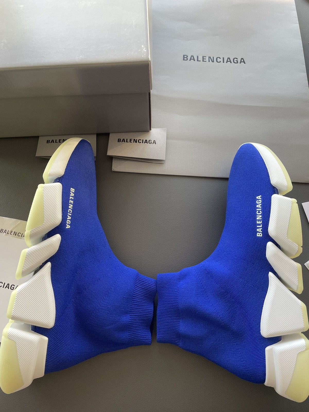 Balenciaga Limited Iconic Rare Super Runway Iconic Logo Sock Sneaker Size US 11 / EU 44 - 5 Thumbnail