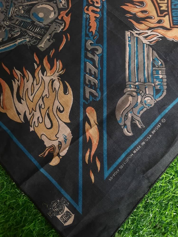 Harley Davidson × Vintage 🔥RARE Vintage Harley Davidson 3D Scarve 80s USA 🇺🇸 Size ONE SIZE - 5 Thumbnail