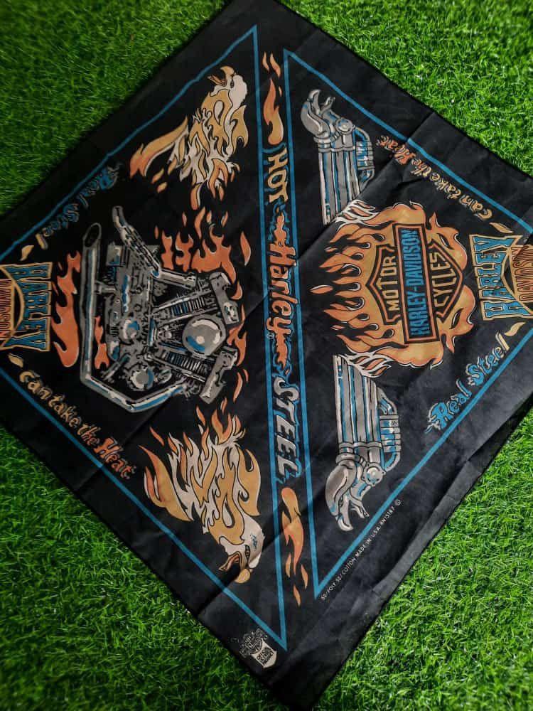 Harley Davidson × Vintage 🔥RARE Vintage Harley Davidson 3D Scarve 80s USA 🇺🇸 Size ONE SIZE - 2 Thumbnail