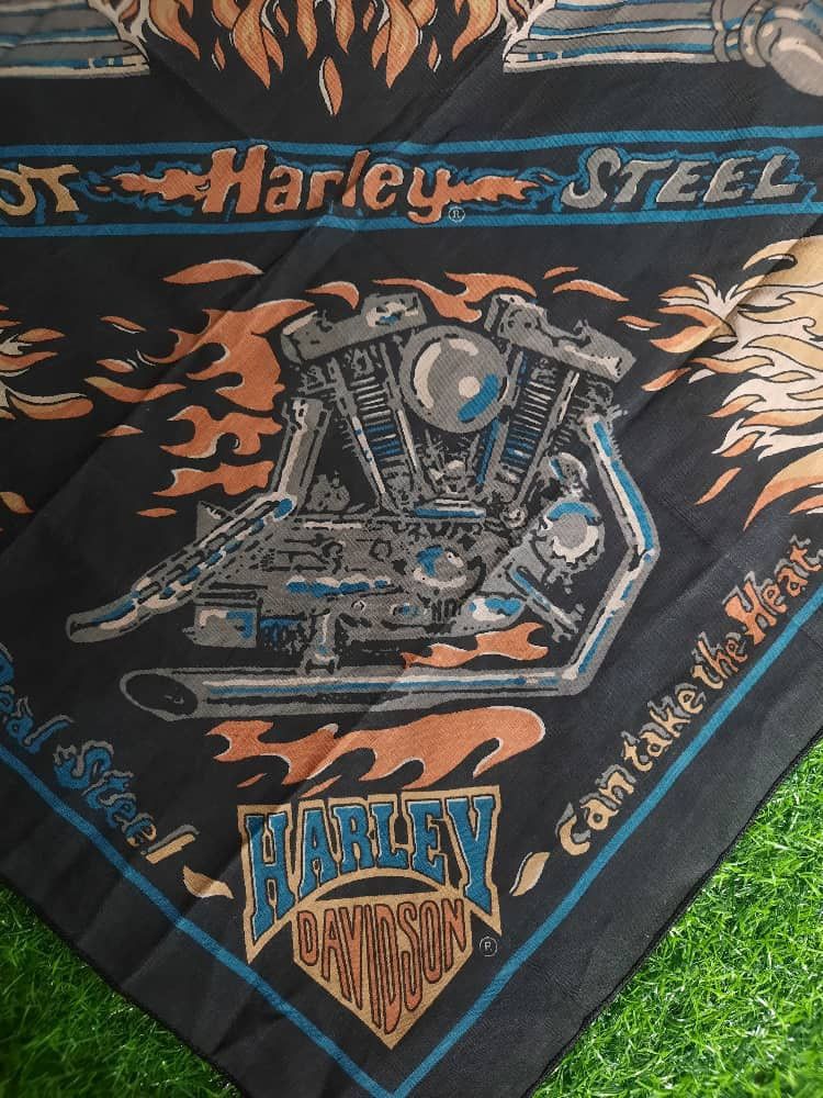 Harley Davidson × Vintage 🔥RARE Vintage Harley Davidson 3D Scarve 80s USA 🇺🇸 Size ONE SIZE - 3 Thumbnail
