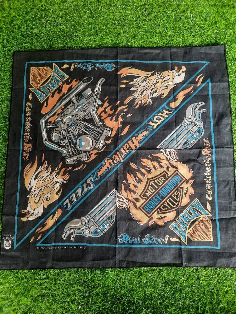 Harley Davidson × Vintage 🔥RARE Vintage Harley Davidson 3D Scarve 80s USA 🇺🇸 Size ONE SIZE - 10 Thumbnail