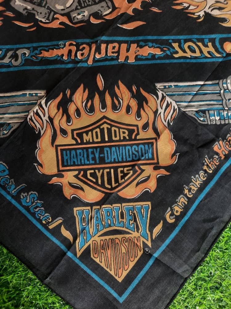 Harley Davidson × Vintage 🔥RARE Vintage Harley Davidson 3D Scarve 80s USA 🇺🇸 Size ONE SIZE - 4 Thumbnail