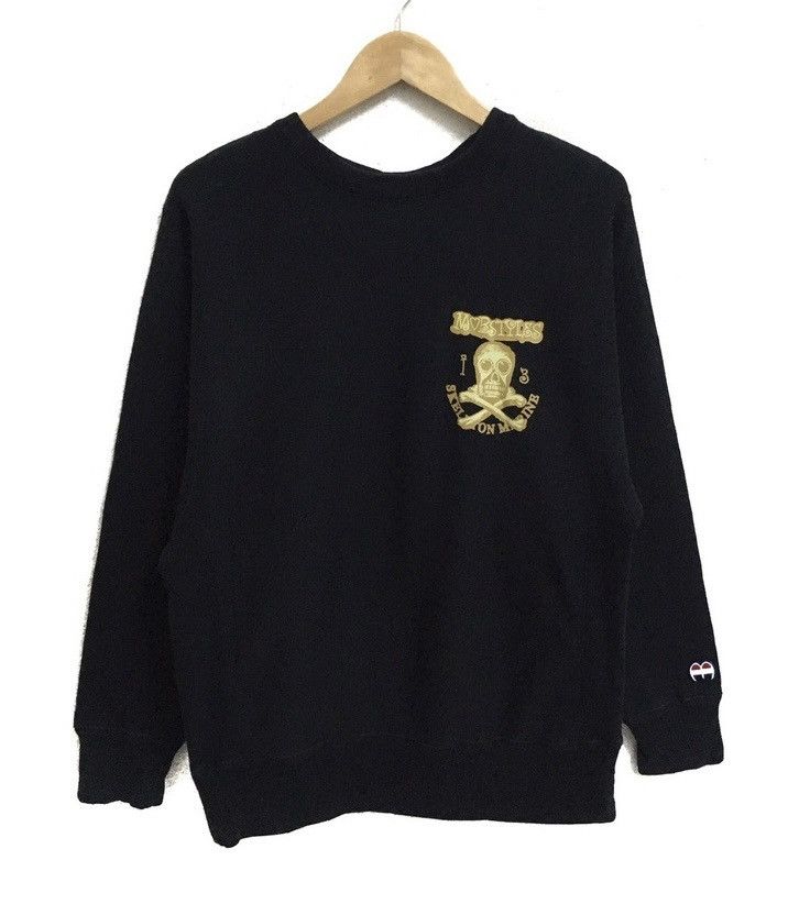 Japanese Brand × Vintage MOBSTYLES SKELETON MARINE Skull Streetwear Sweatshirt Jumper Size US L / EU 52-54 / 3 - 1 Thumbnail