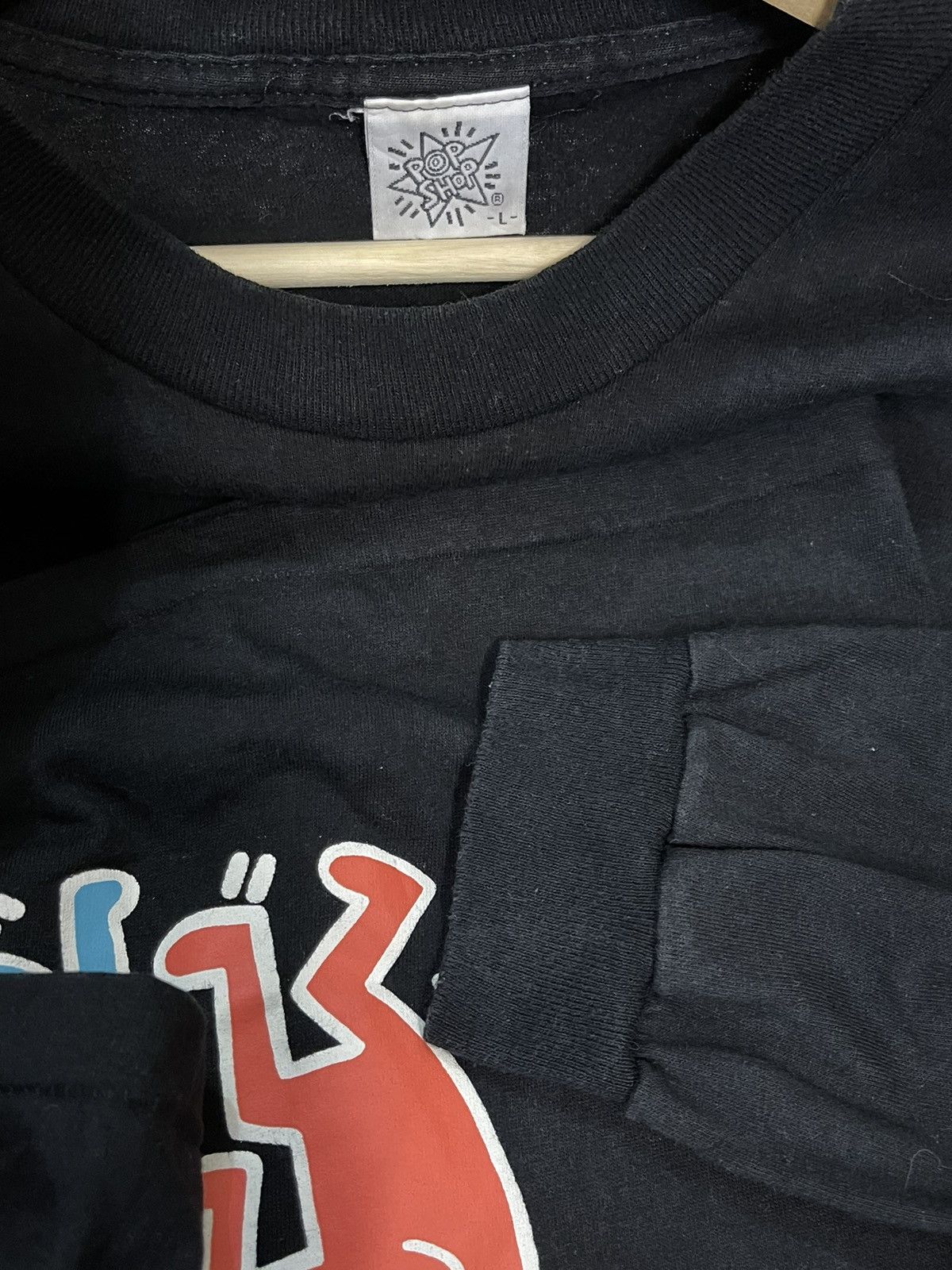 Keith Haring × Vintage 🪡Rare🪡Vintage 90s Keith Haring Pop Shop Art Tee Size US L / EU 52-54 / 3 - 4 Thumbnail