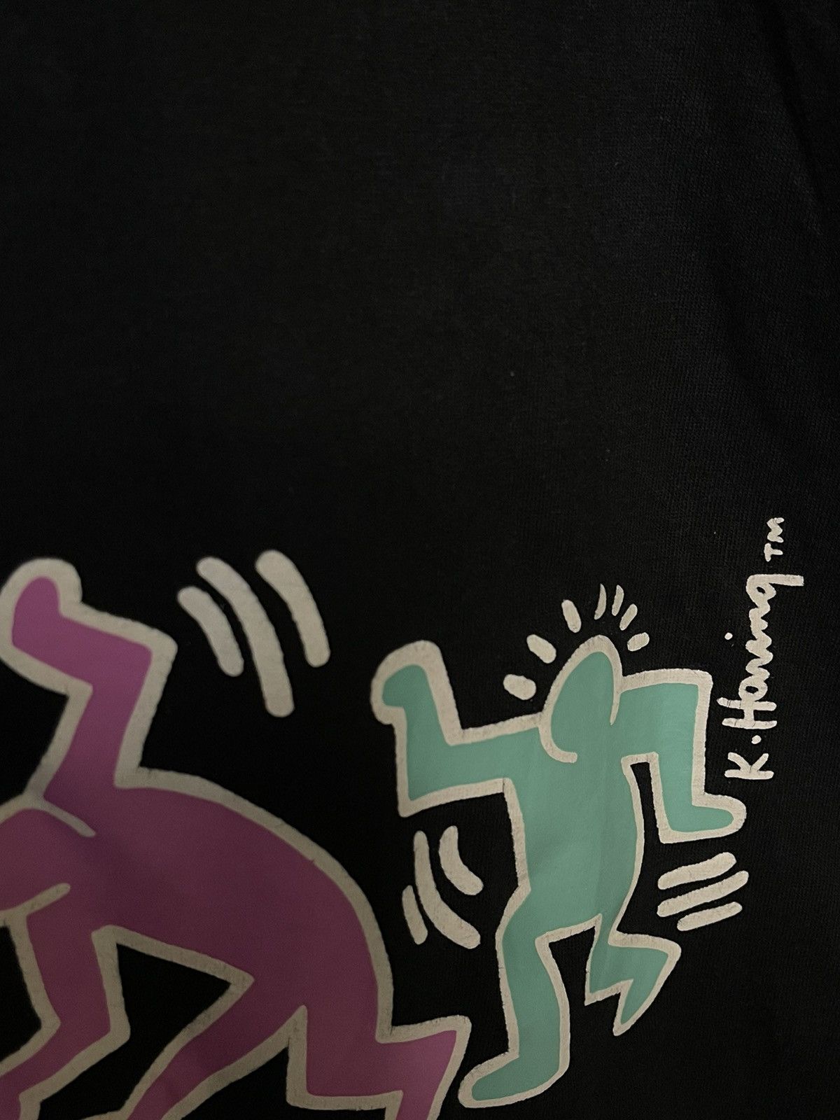Keith Haring × Vintage 🪡Rare🪡Vintage 90s Keith Haring Pop Shop Art Tee Size US L / EU 52-54 / 3 - 3 Thumbnail