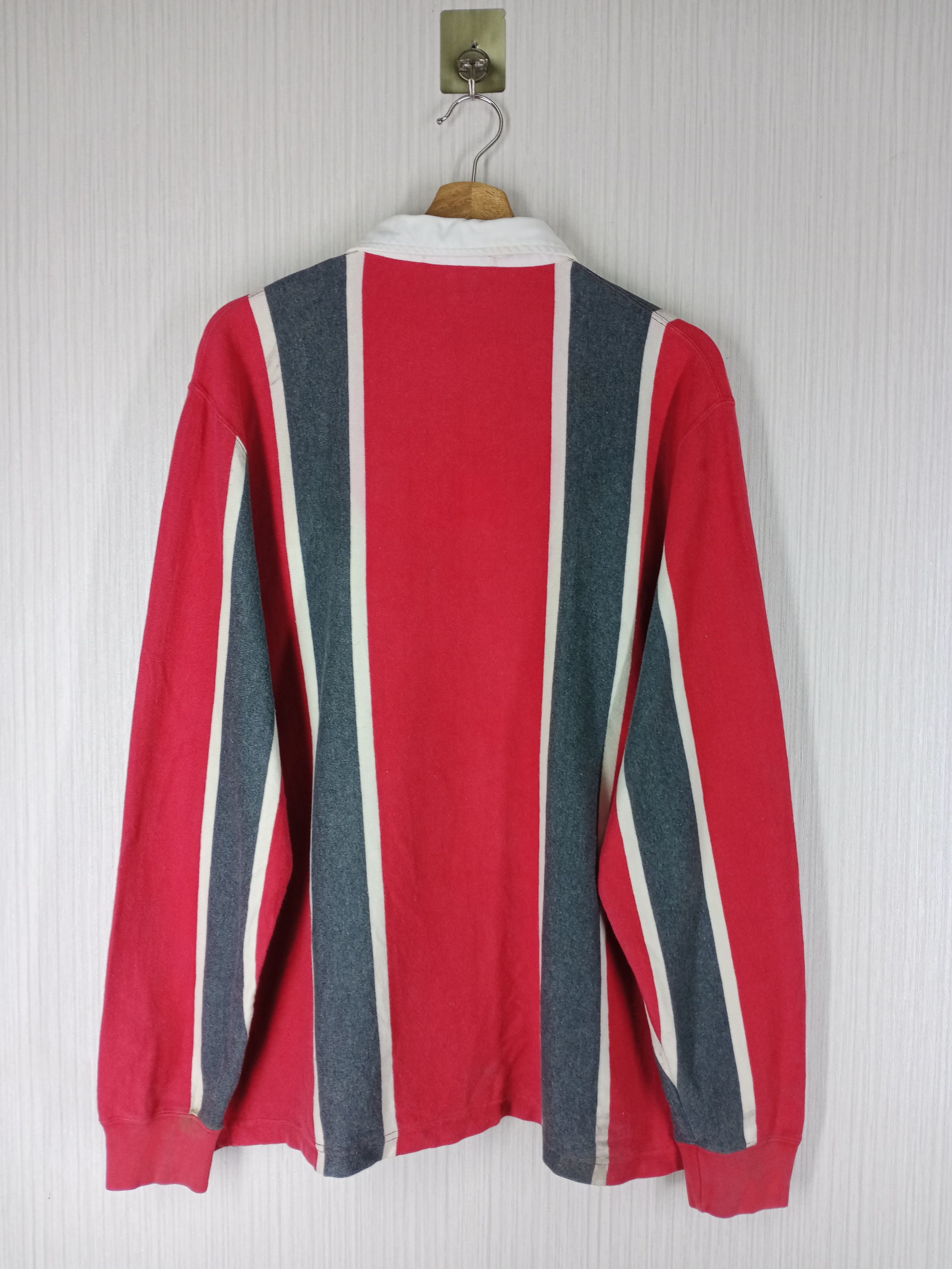 Polo Ralph Lauren Rare Vintage Polo Ralph Lauren Rugby Stripes Polo Shirt Size US XL / EU 56 / 4 - 5 Thumbnail