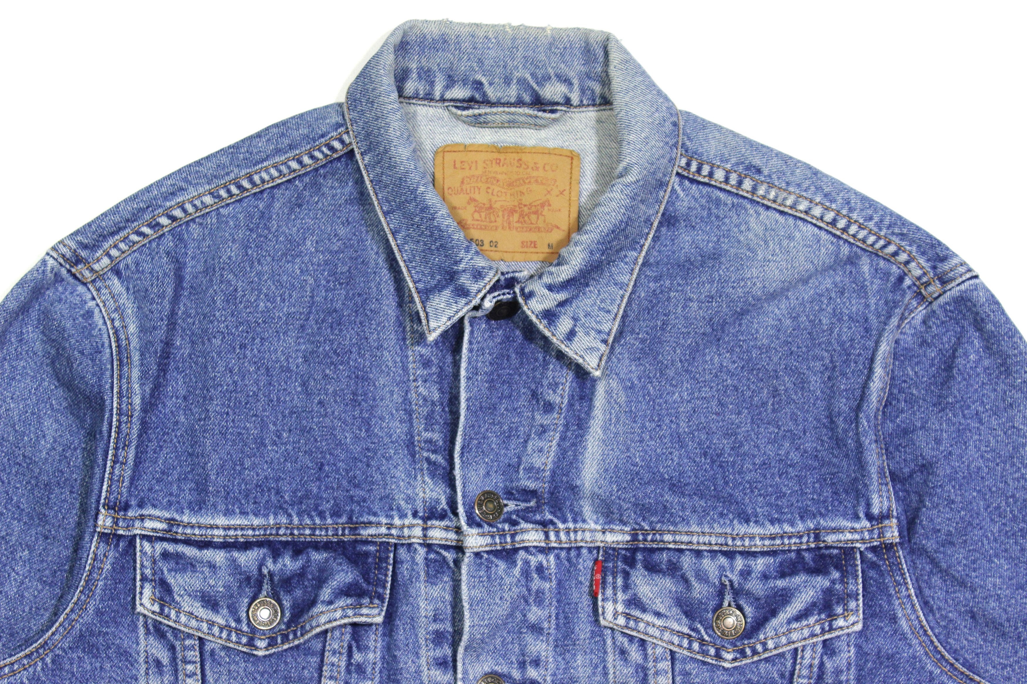 Levi's 90S Blue Texas Vintage Denim Jacket Size US M / EU 48-50 / 2 - 3 Thumbnail