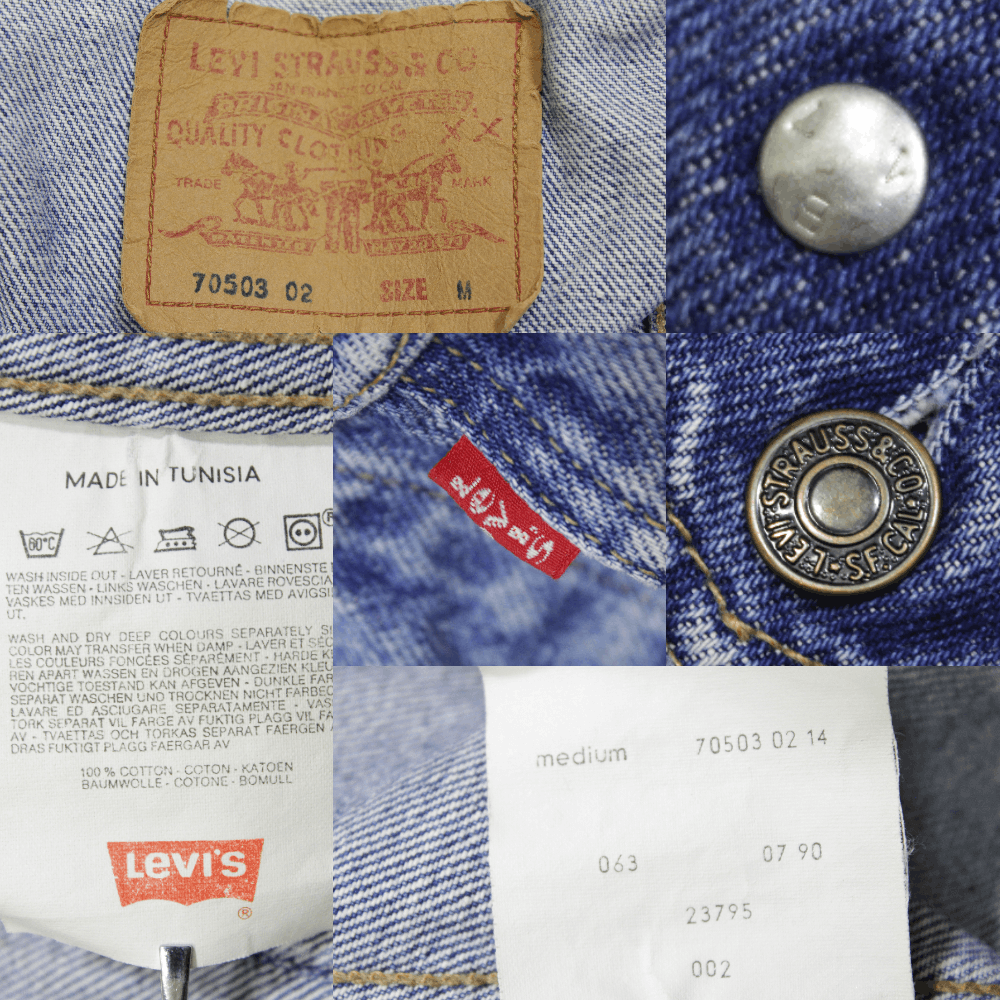 Levi's 90S Blue Texas Vintage Denim Jacket Size US M / EU 48-50 / 2 - 10 Thumbnail