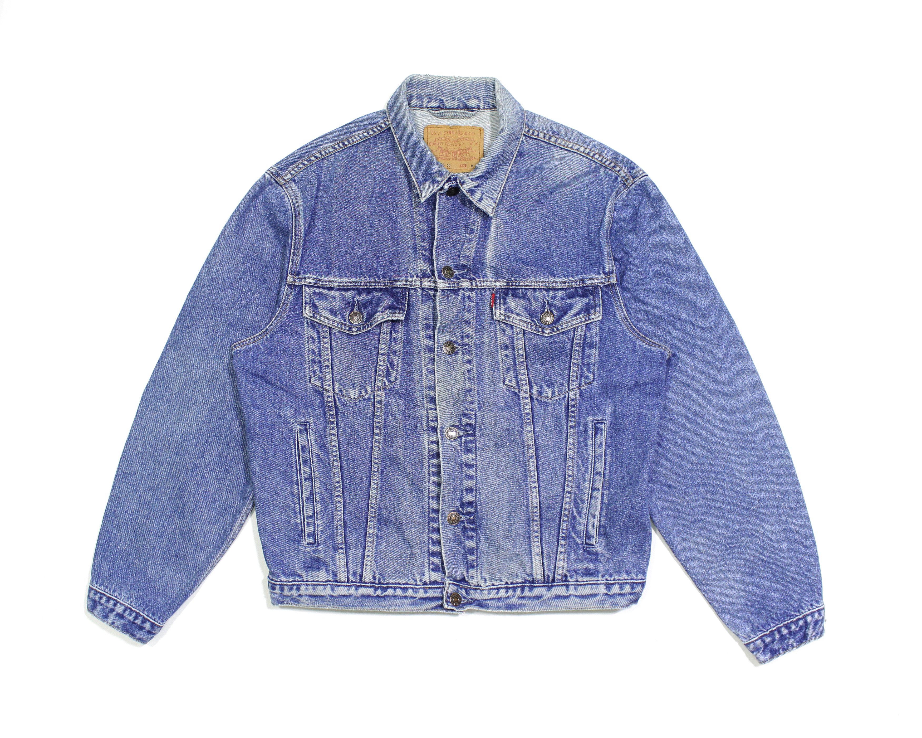 Levi's 90S Blue Texas Vintage Denim Jacket Size US M / EU 48-50 / 2 - 1 Thumbnail