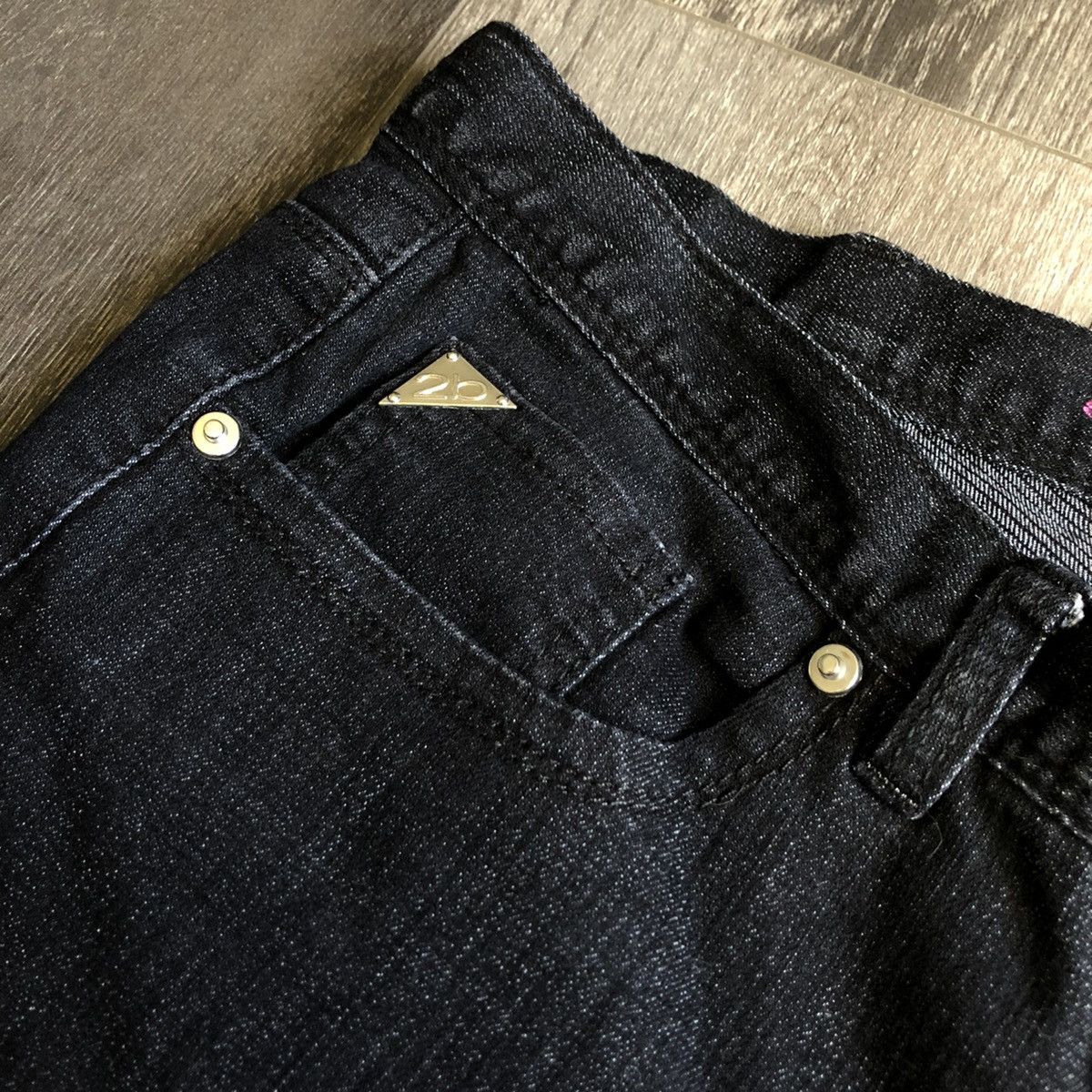Bebe Vintage Y2K Bebe Rhinestone Stud Low Rise Black Denim Jeans Size 30" / US 8 / IT 44 - 5 Thumbnail